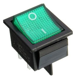 Belmont Style Green Illuminated On/Off Switch