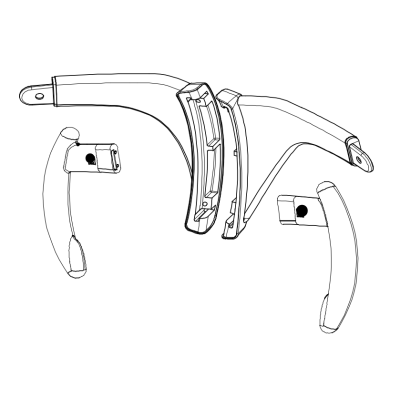 WHITE HOLDERS WITH HANDLES ALYA