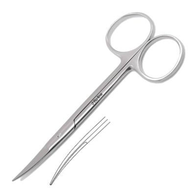 FLO-LINE Iris Scissors Curved 11.5CM