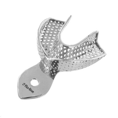 FLO-LINE Impression Tray W/Rim lower, Perforated, Medium